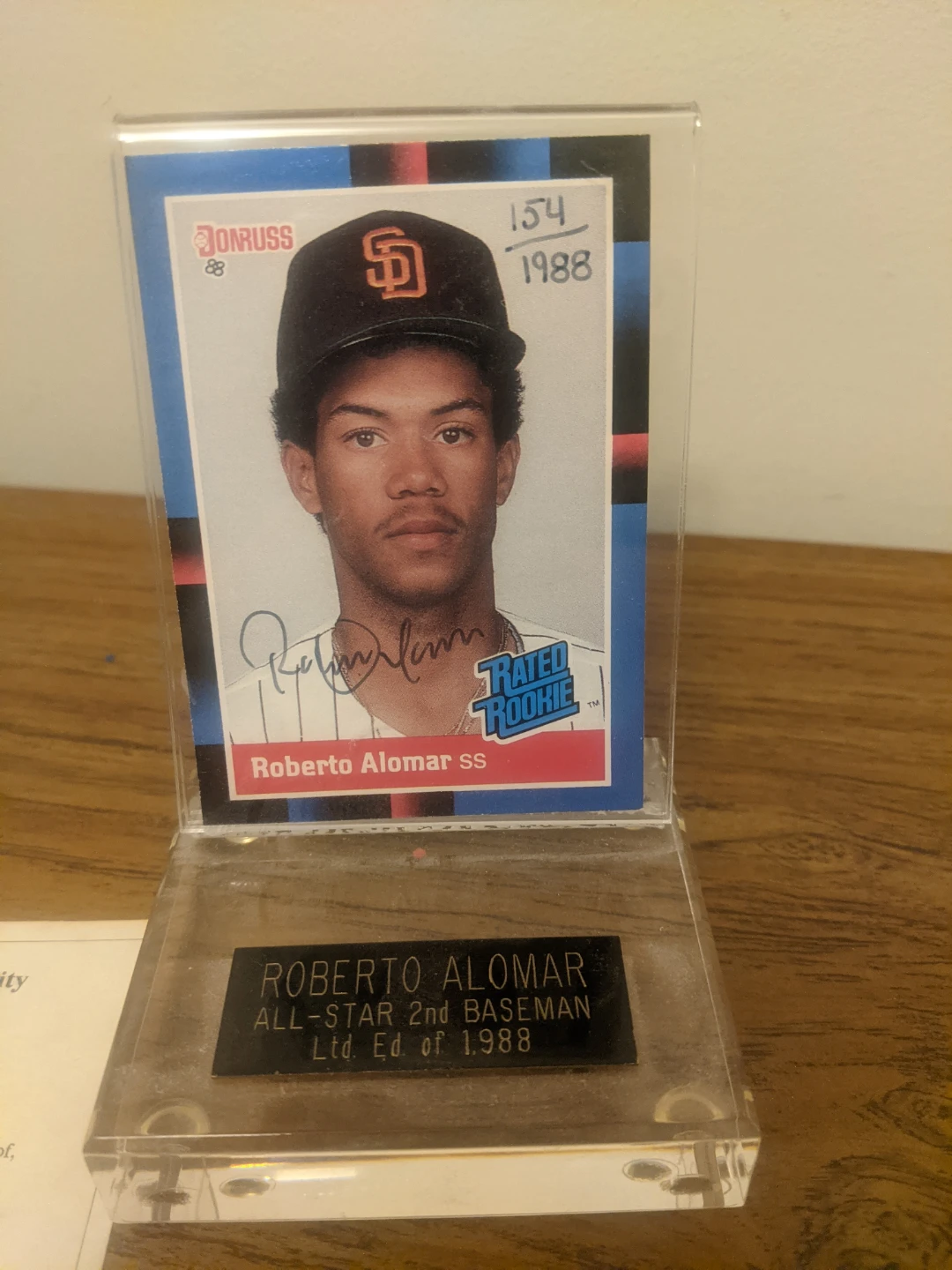 Roberto Alomar rookie card signed - photo 2