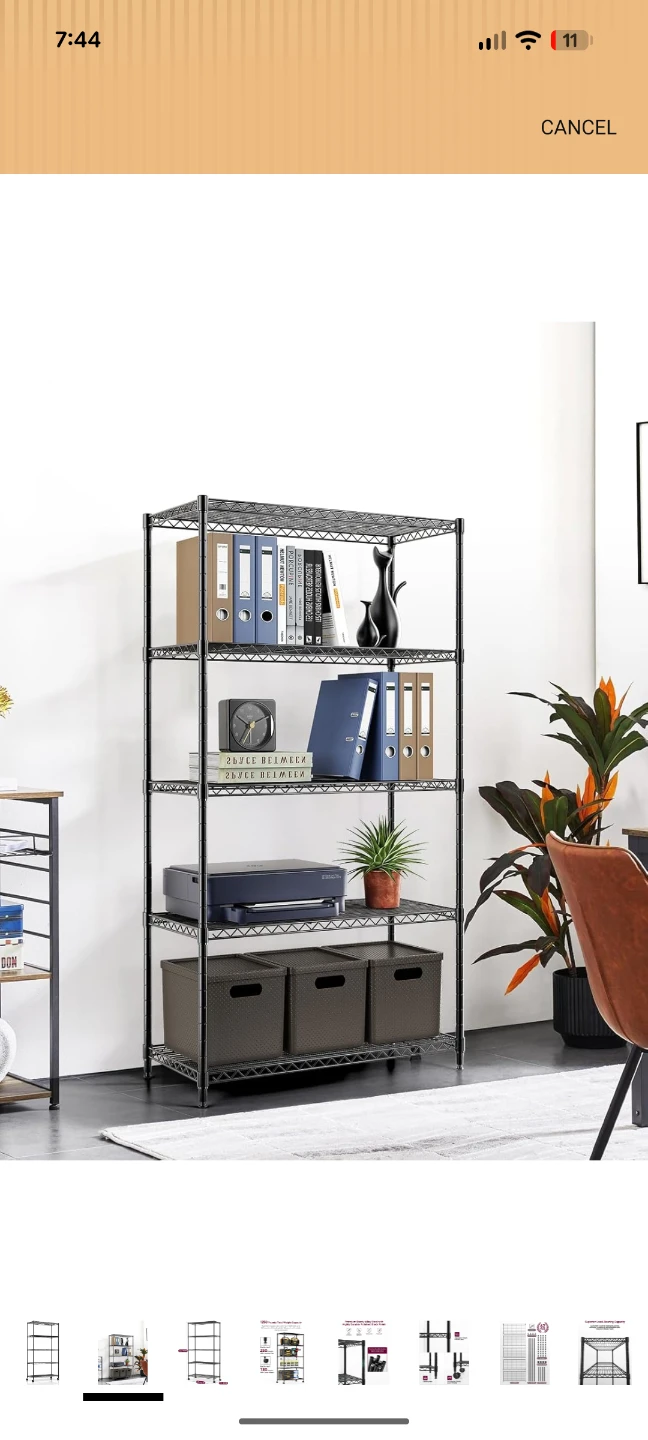 New 5-Shelf Black Metal Shelving Unit - photo 3