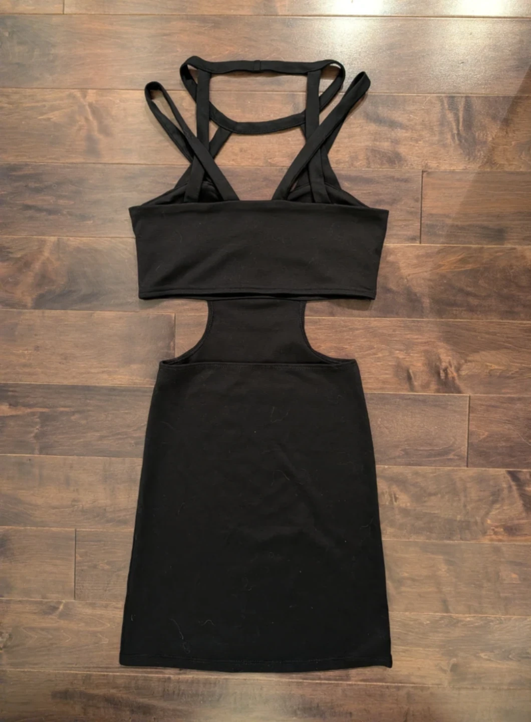 Nasty Gal Black Cutout Strappy Mini Dress Size S - photo 2