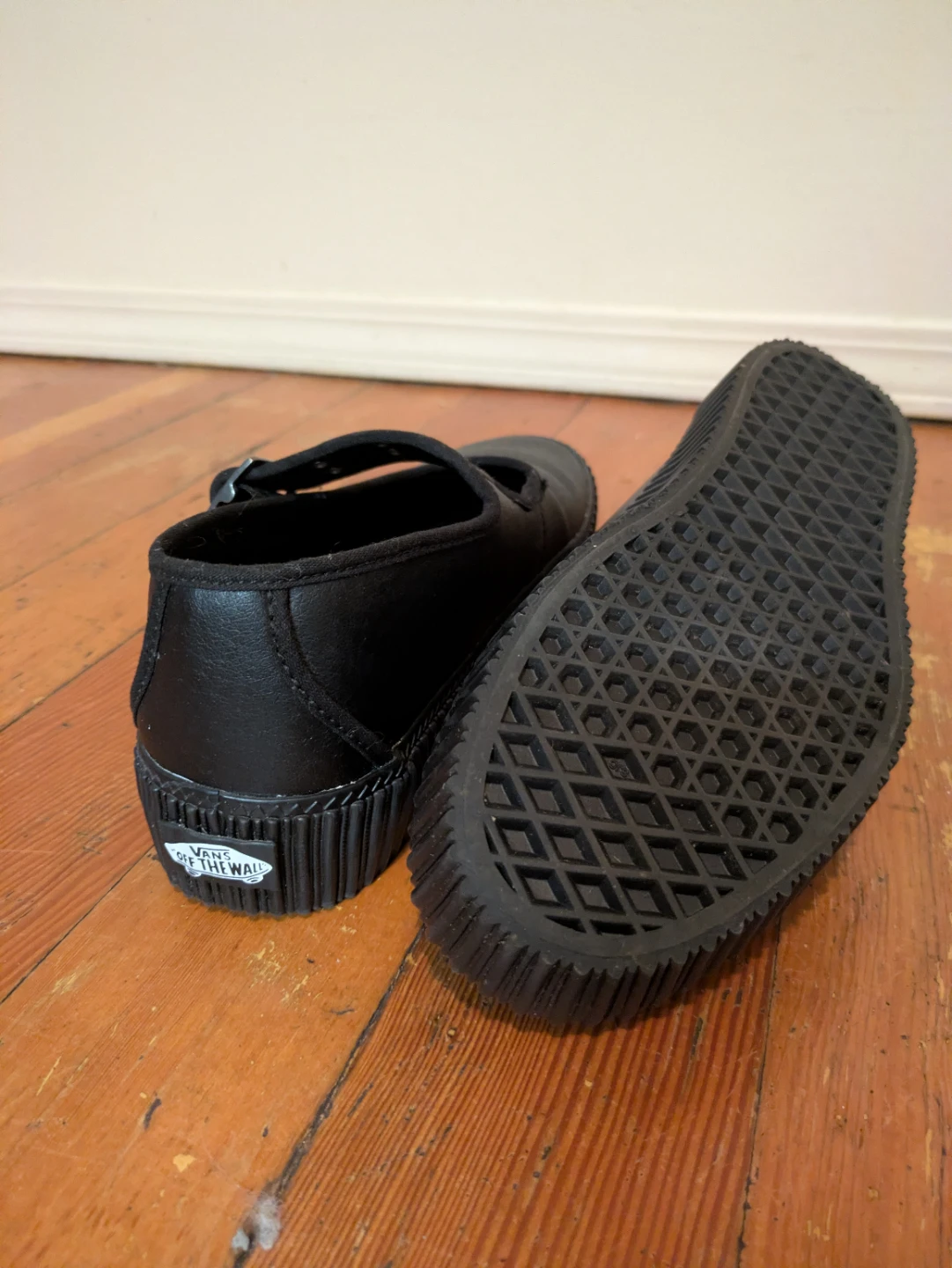 Vans Black Mary Jane Platform Shoes 8.5 - photo 4