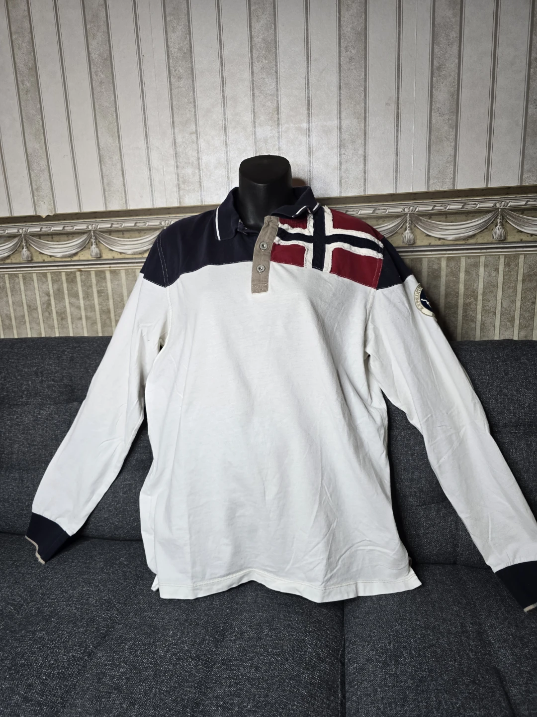 Napapijri Long Sleeve Rugby Shirt size L- XL