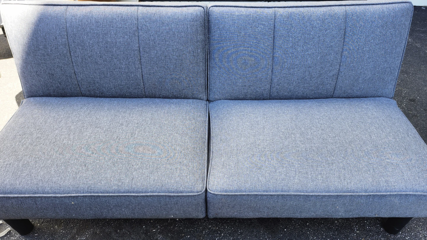 Gray Fabric Loveseat Sofa - photo 2