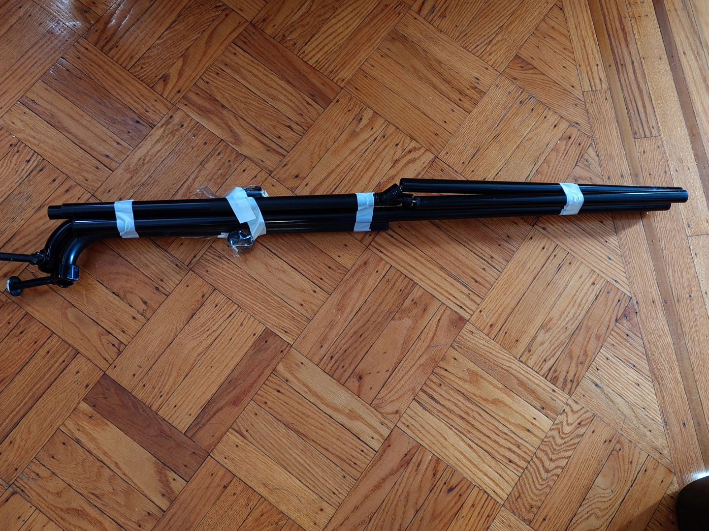 Black Bay Window Curtain Rod Set - photo 3