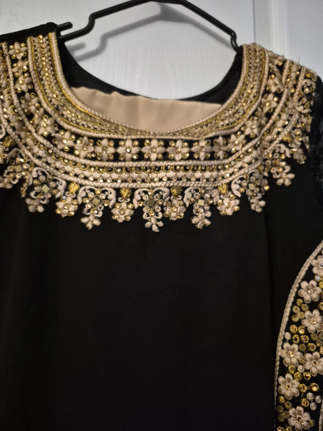 Black Embellished Kurti with Lace Sleeves - photo 4
