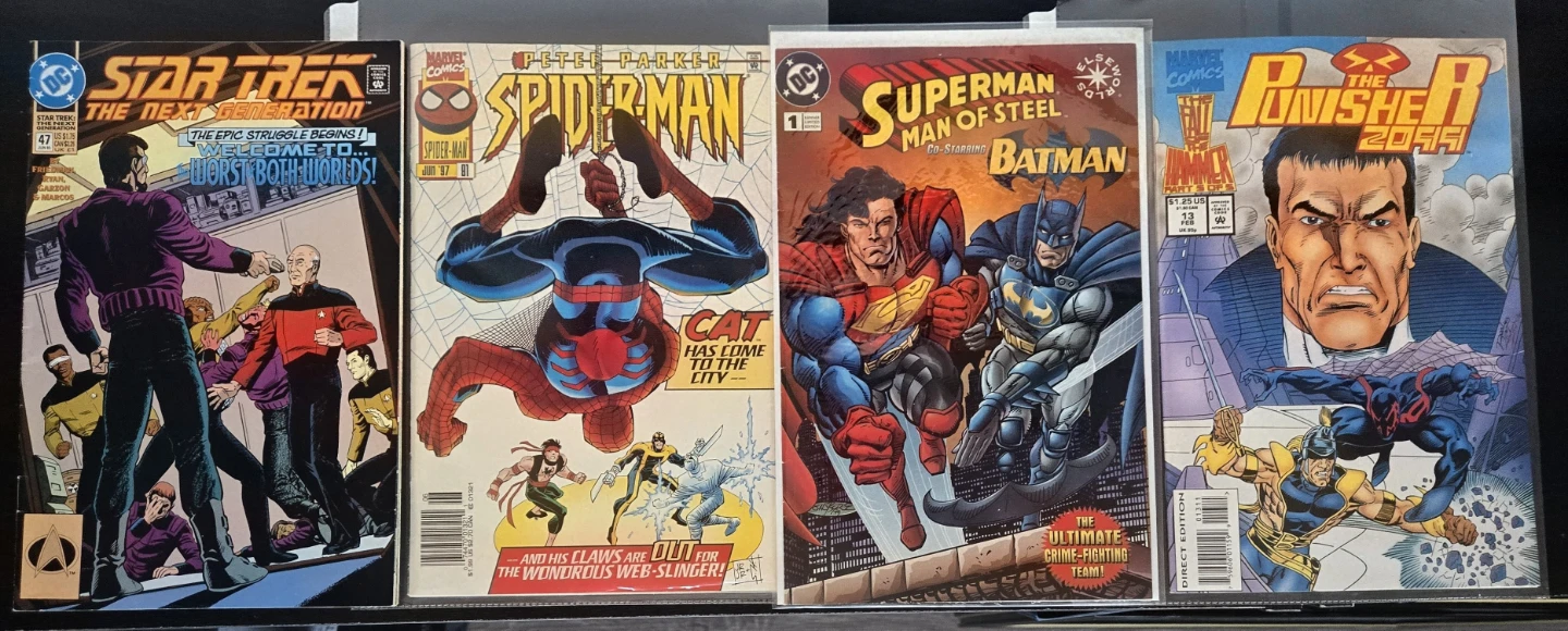 12 Pristine 90's Comic, Superman & Spiderman Variants