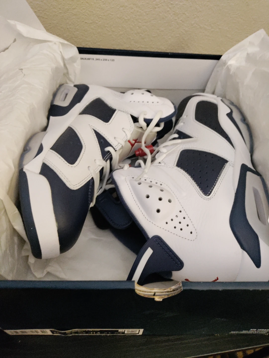 Air Jordan 6 Retro Navy White Men's Sneakers - photo 2