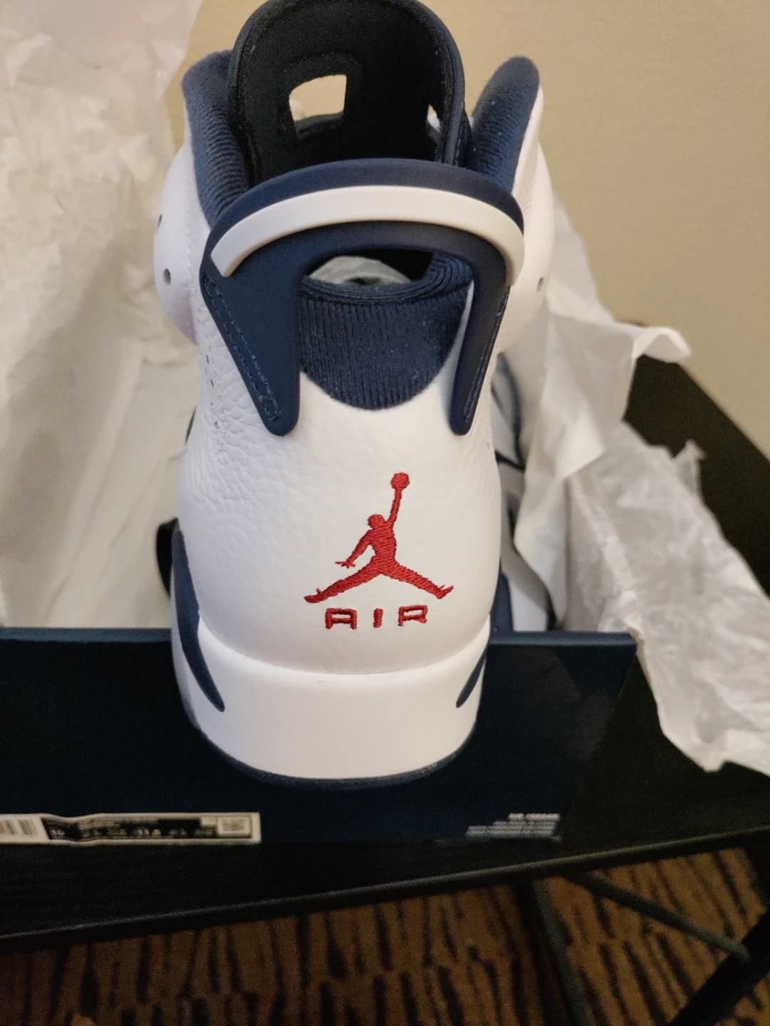 Air Jordan 6 Retro Navy White Men's Sneakers - photo 5