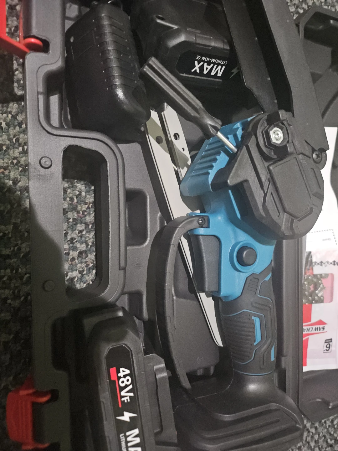 Cordless Electric Chainsaw with 2x 48V MAX Batteries - photo 2
