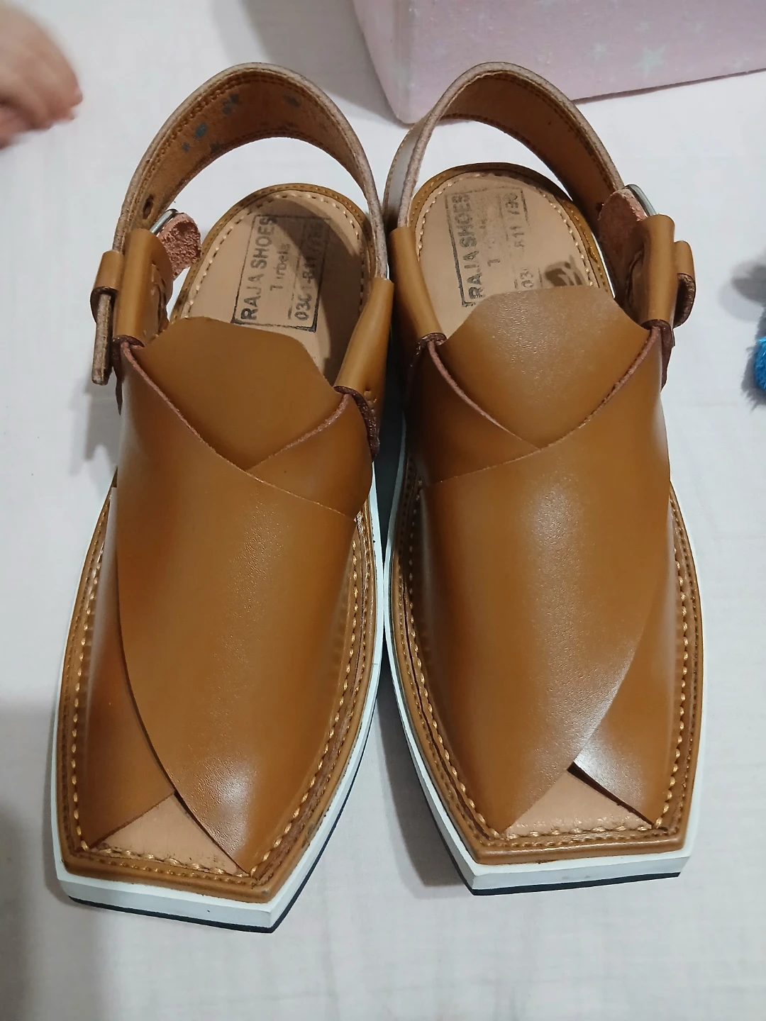 Raja Shoes Brown Leather Sandals