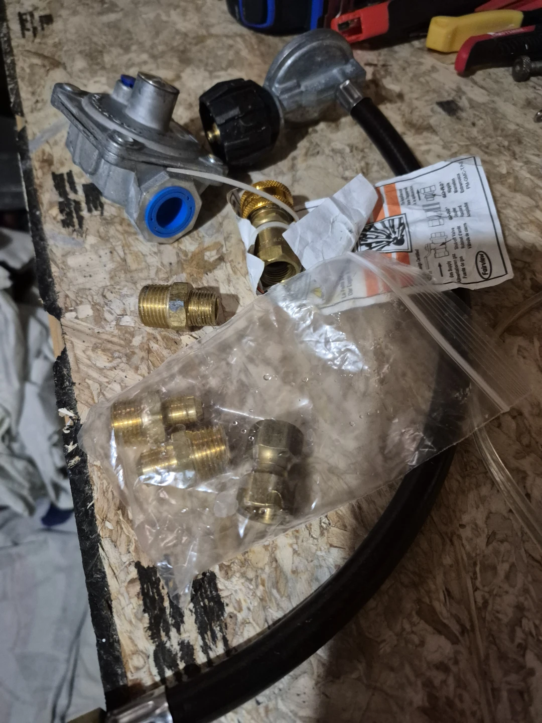 Propane Regulator with Hoses and Adapters