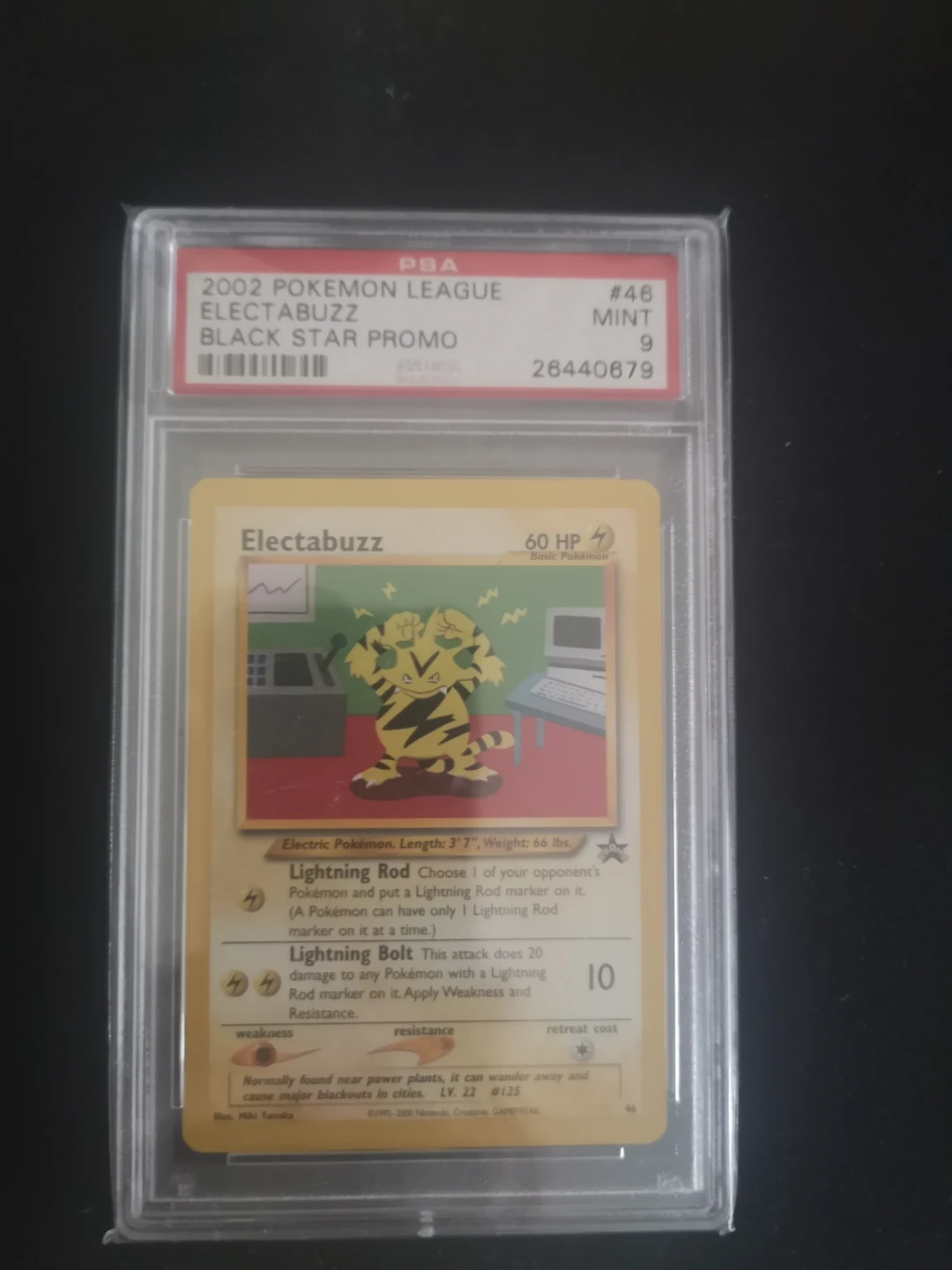 2002 Electabuzz Black Star Promo #46 PSA 9 Mint Card