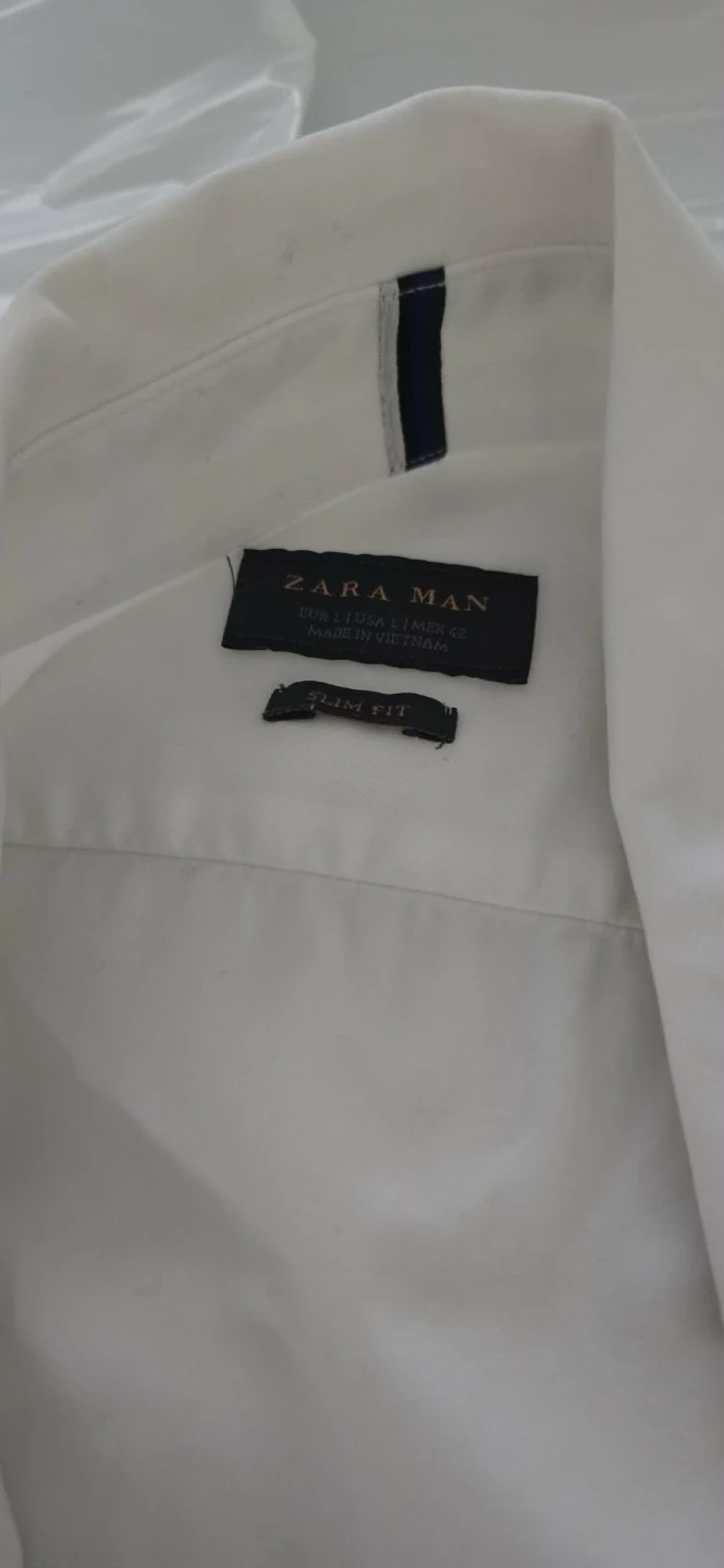 Zara Man Slim Fit Button-Up Shirt - White - photo 2