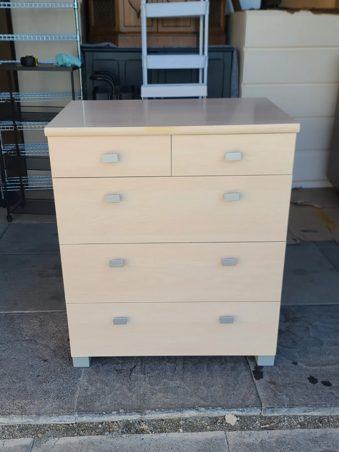 Light Wood Dresser with 6 Drawers