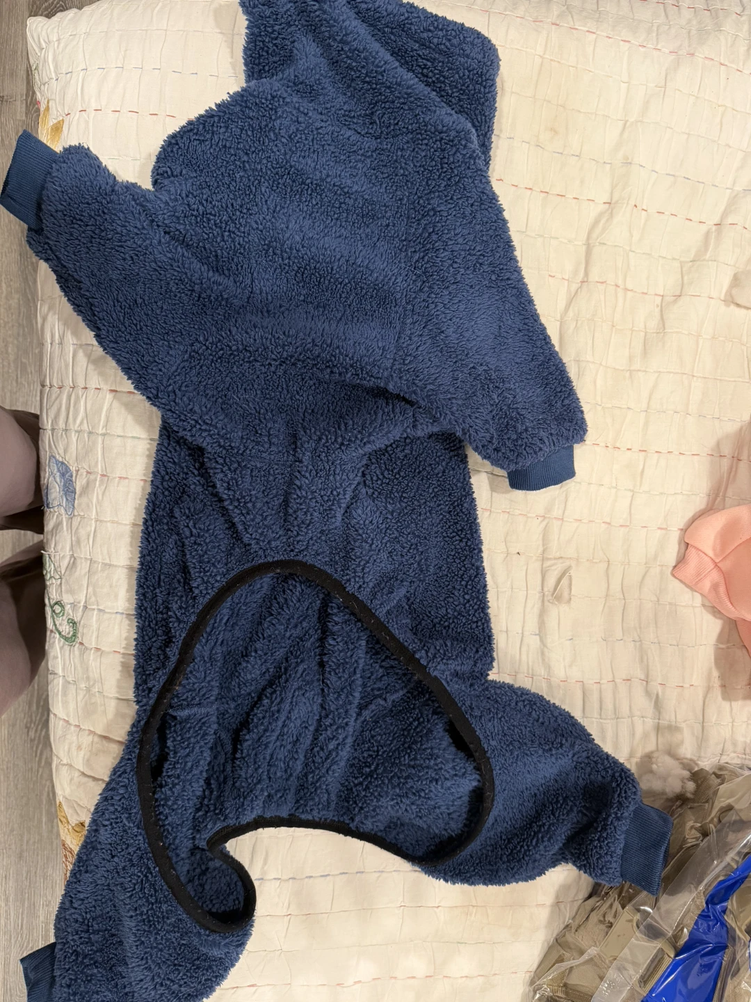 Blue Fleece dog sweater