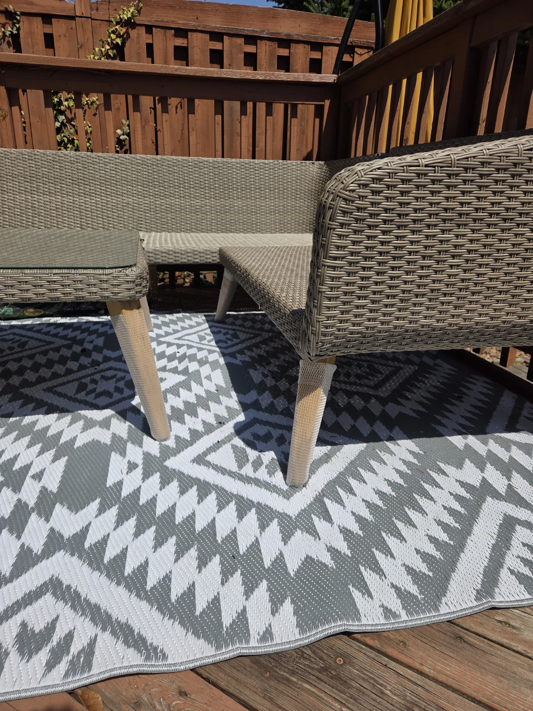 Wicker Outdoor Sectional Sofa with Coffee Table - photo 2
