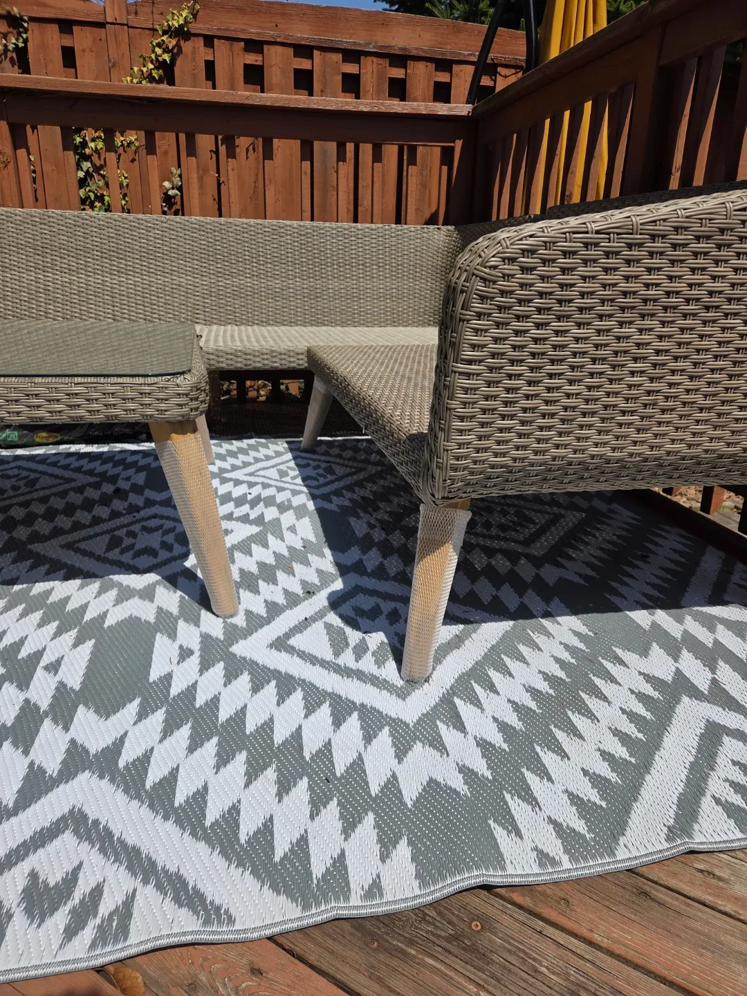 Wicker Outdoor Sectional Sofa with Coffee Table - photo 2
