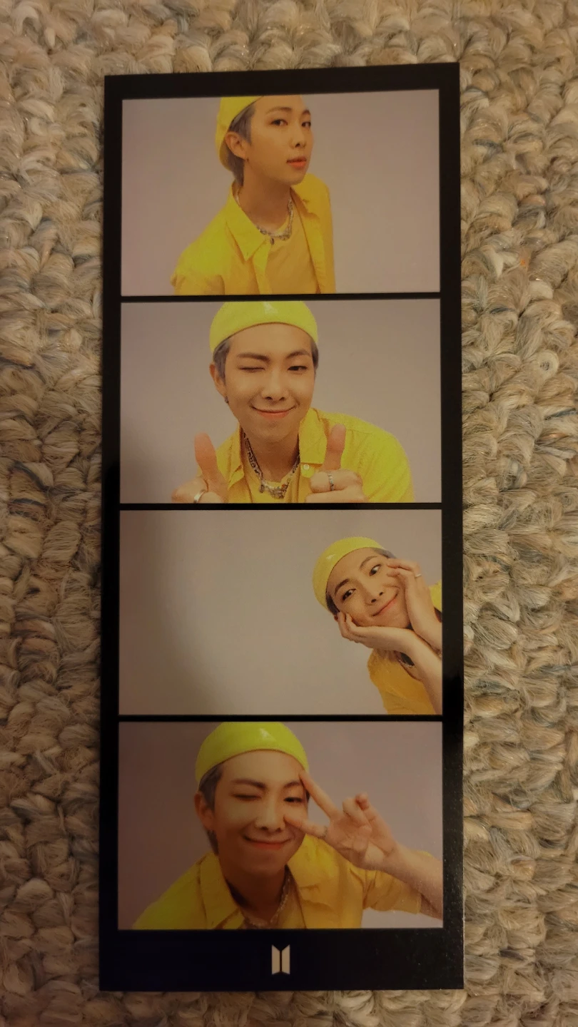 BTS RM Yellow Photocard
