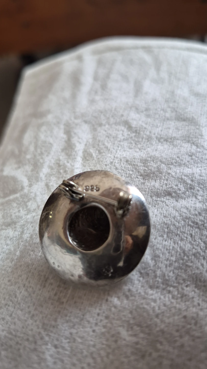 Vintage Sterling Silver "925" Sombrero Brooch pin - photo 2