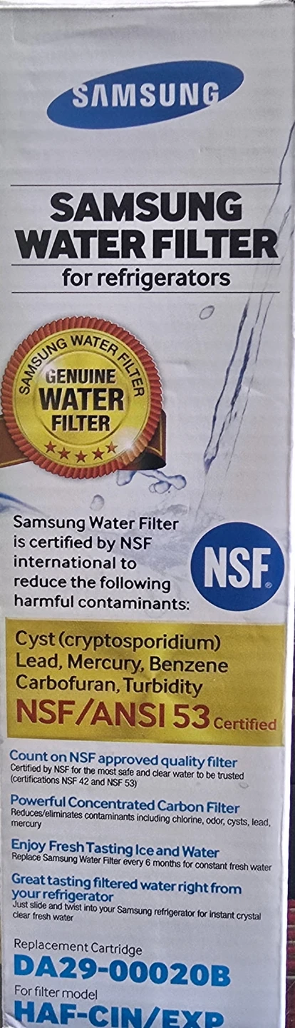 Genuine Samsung Refrigerator Water Filter