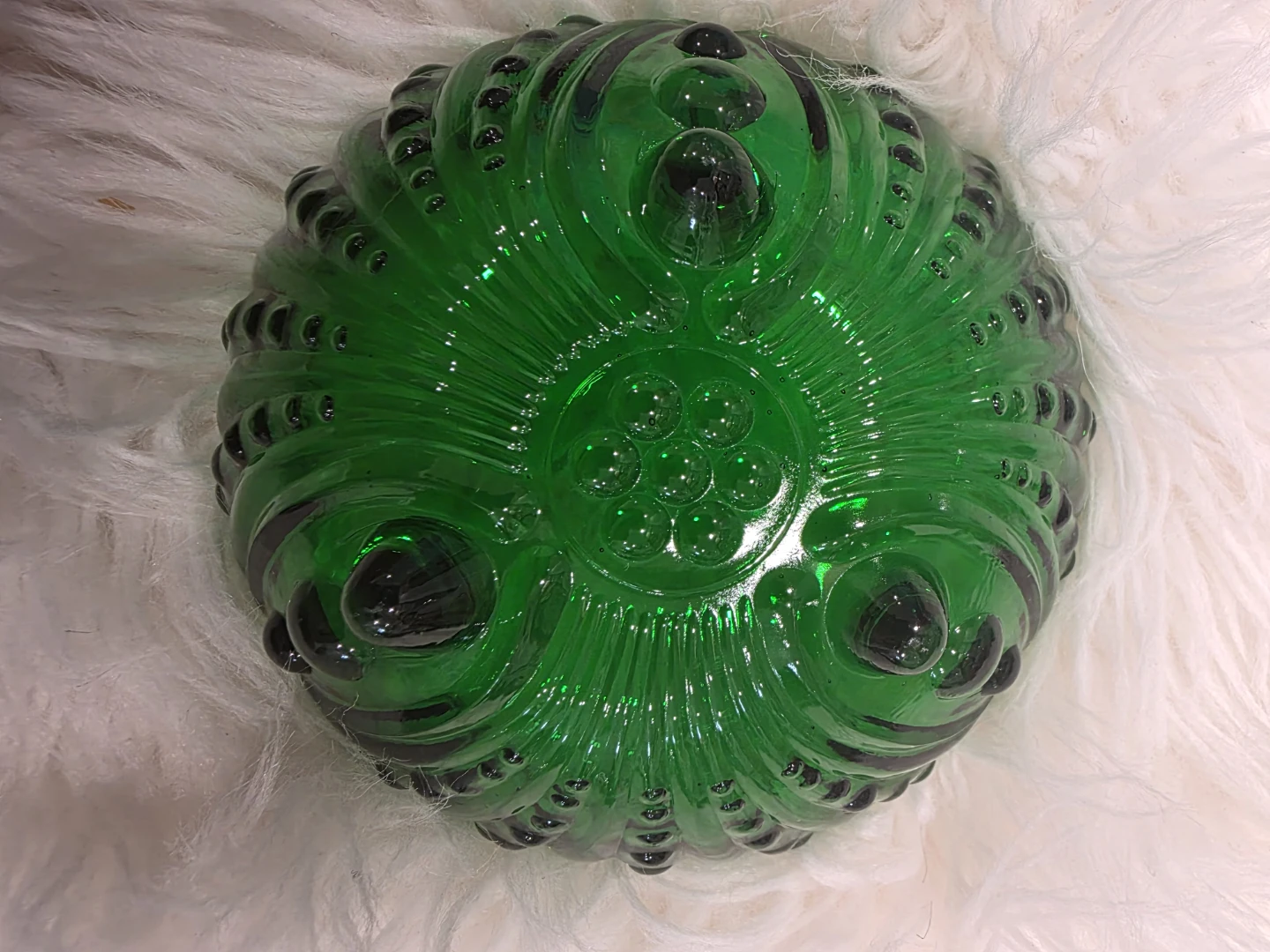 Set of 2 Vintage Green Glass Bowls - photo 2