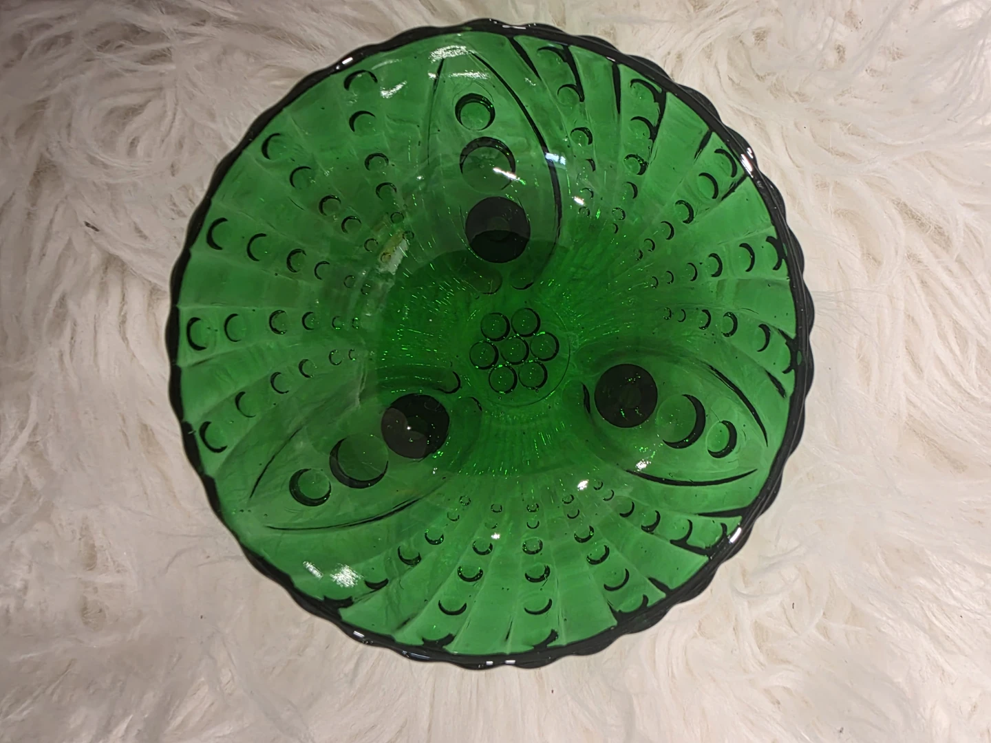 Set of 2 Vintage Green Glass Bowls - photo 3