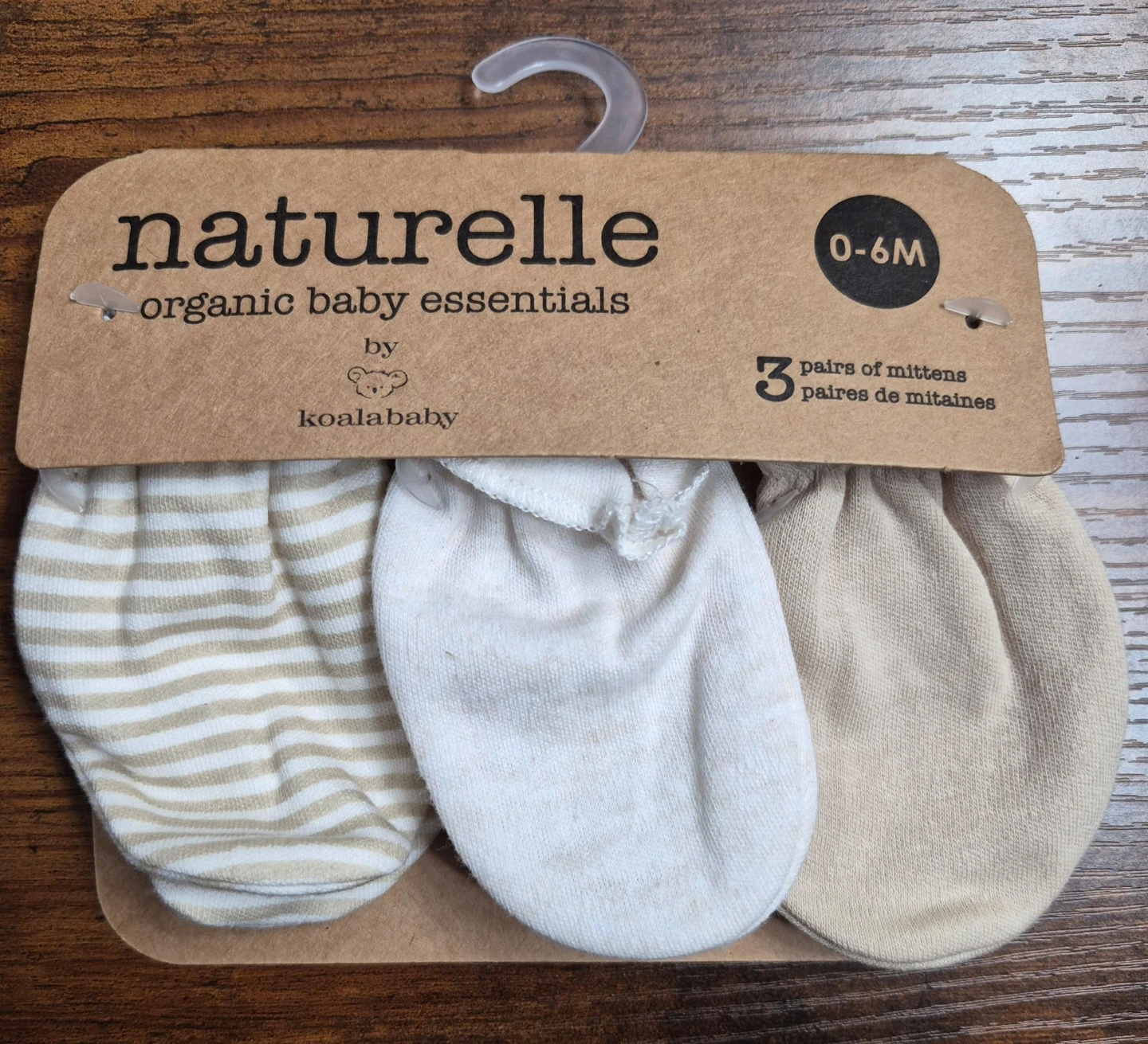 Naturelle Organic Baby Mittens (3 Pairs, 0-6M) 🌱