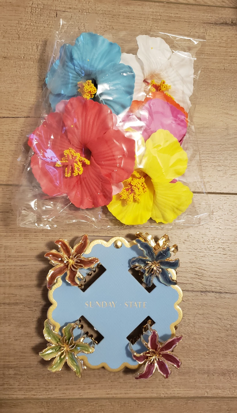 Tropical hair clips