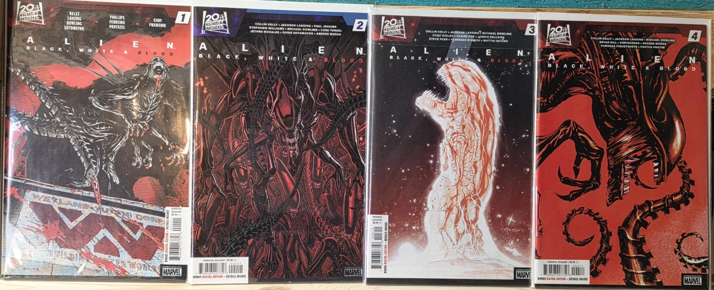 Alien: Black, White & Blood Comics Issues 1-4