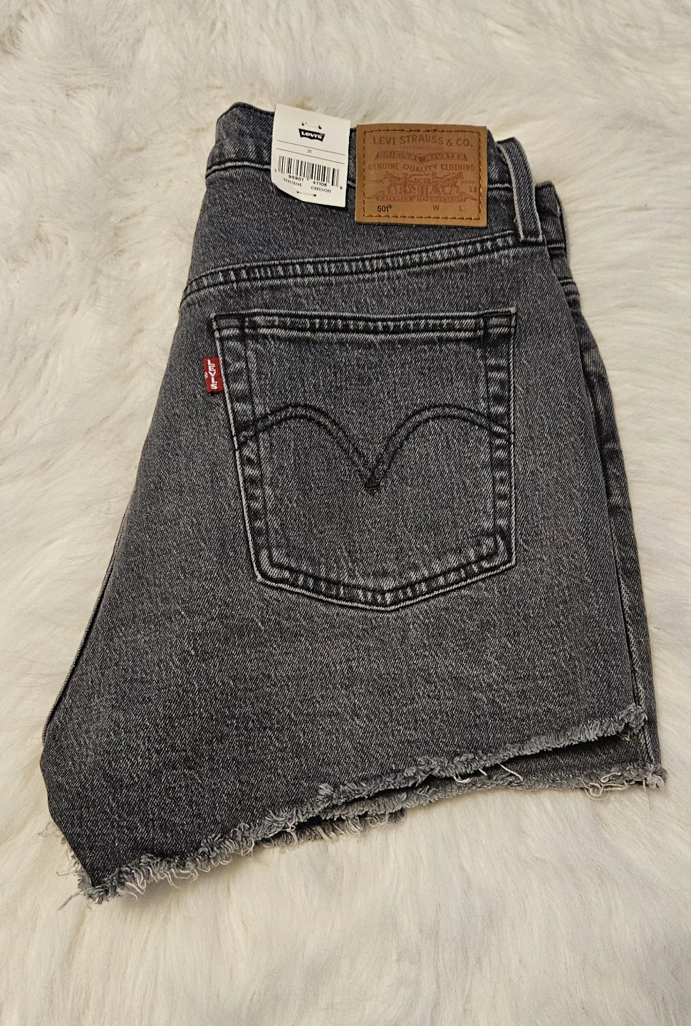 Levi's 501 High Rise Denim Shorts - Grey - photo 4