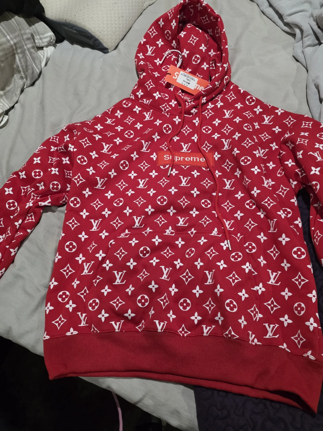 Supreme Red Monogram Hoodie