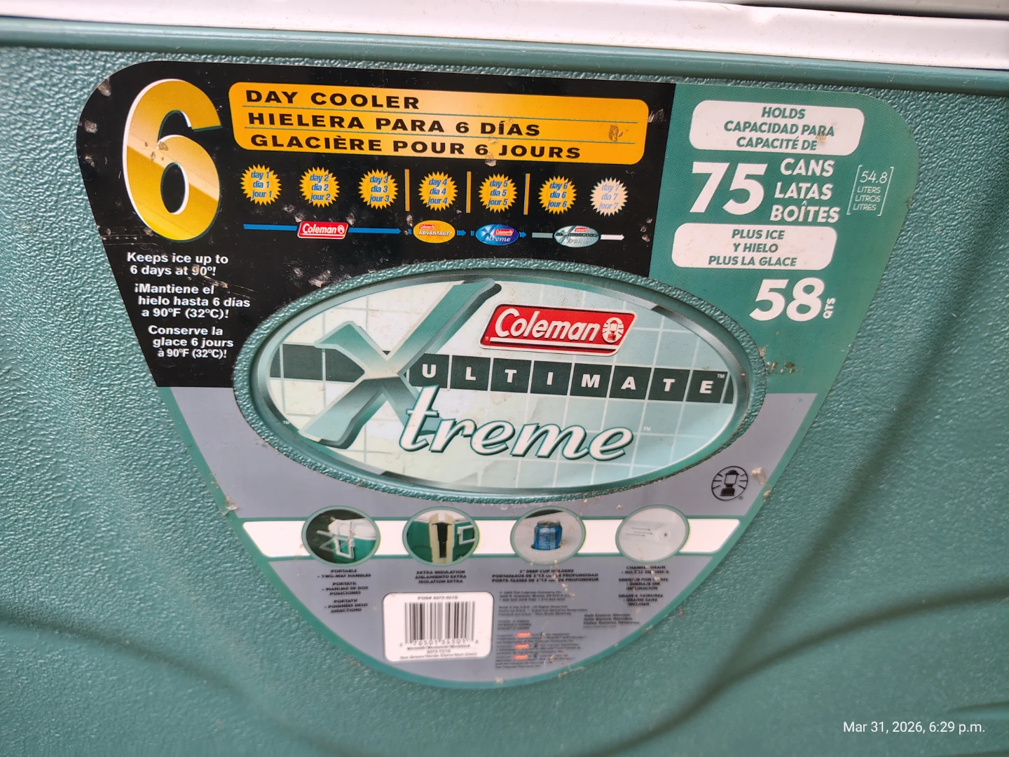 Coleman  Coleman Ultimate Extreme 6 Day Cooler  with Drain. - photo 2
