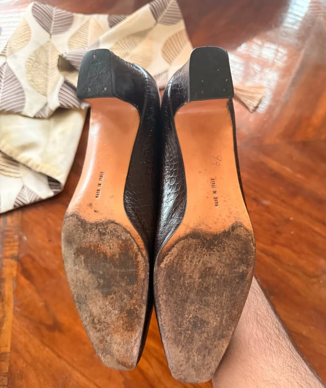 Salvatore Ferragamo Women's Brown Embossed Leather Loafers - photo 3