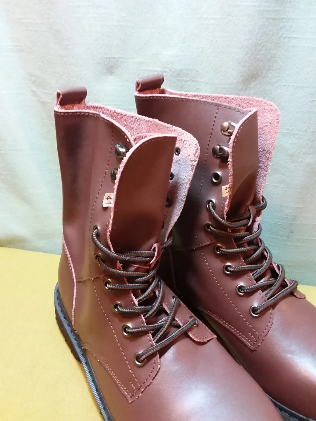 🥾 🆕 Woman's Leather Lace-Up Combat Boots 👢 🆕 - photo 3