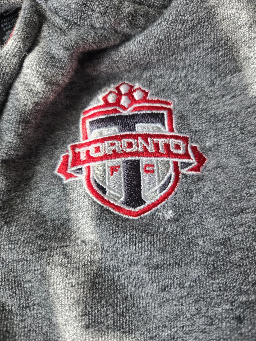 Adidas Toronto FC Hoodie Jacket Grey Red Medium5/6 Kids - photo 3