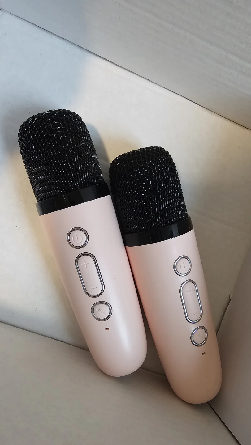 Pink Portable Bluetooth Speaker with 2 Microphones - photo 2