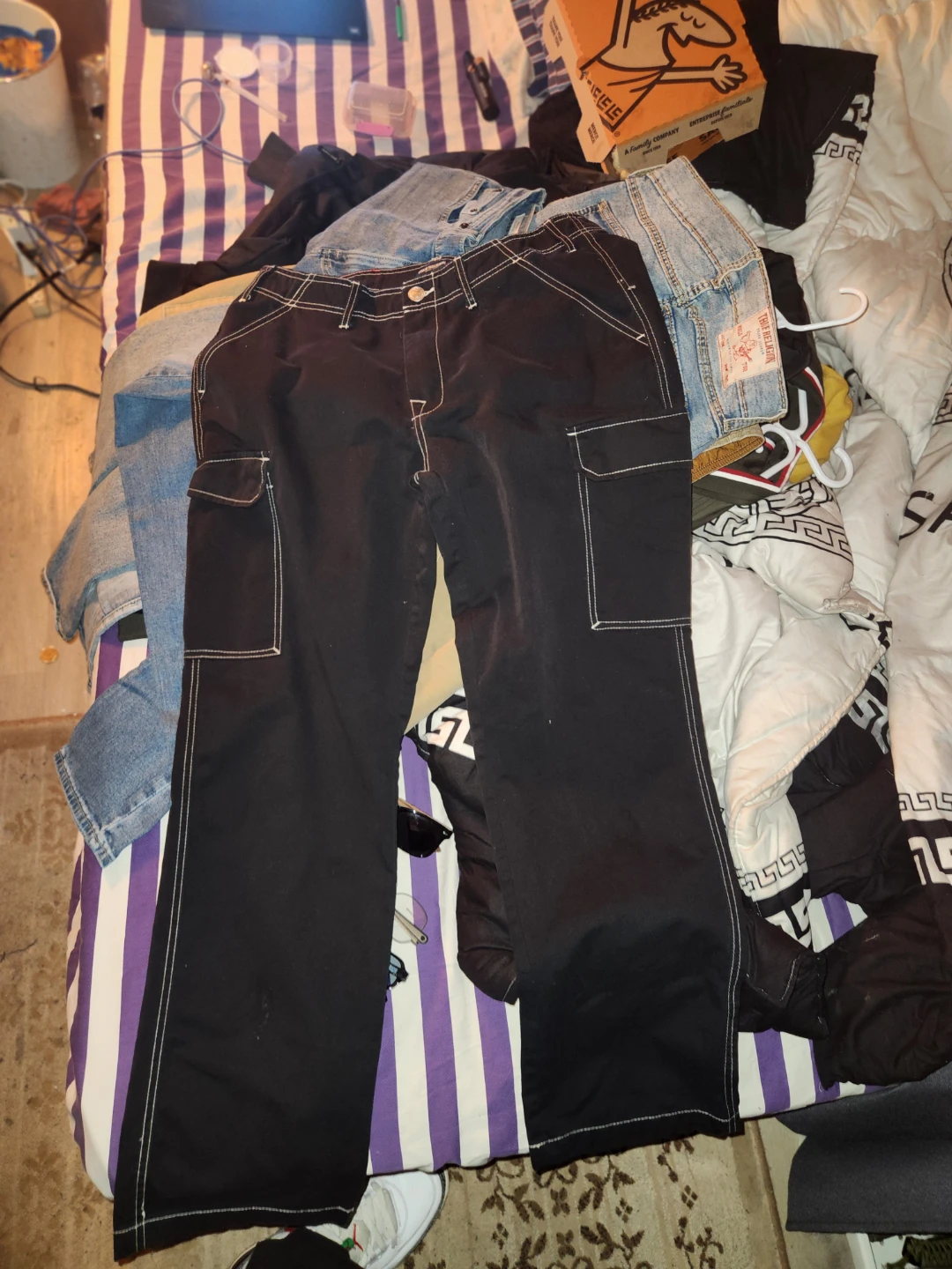 True Religion Brand Jeans Black Cargo Pants - photo 3