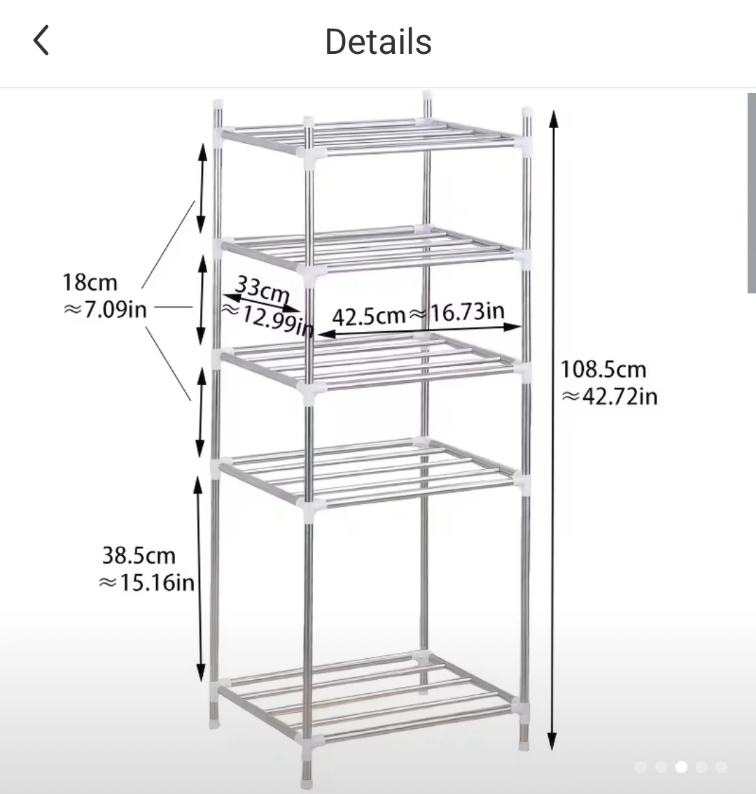 5-Tier Kitchen Storage Rack