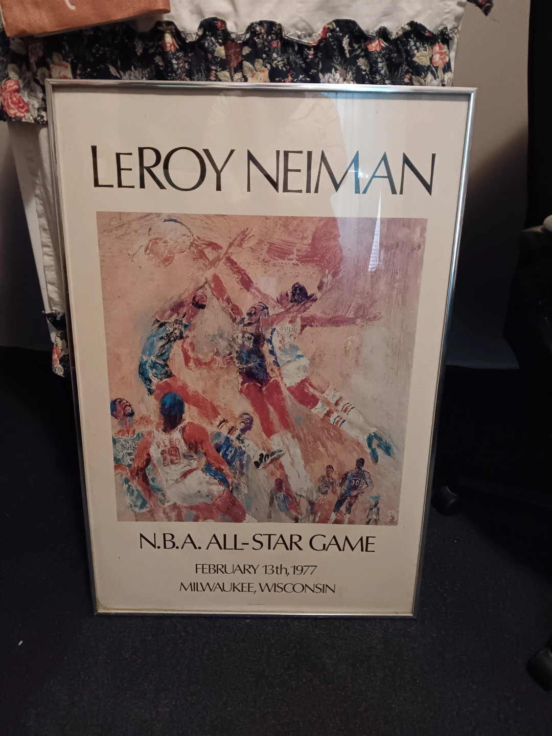 1977 VINTAGE LEROY NEIMAN ALL STAR NBA PICTURE