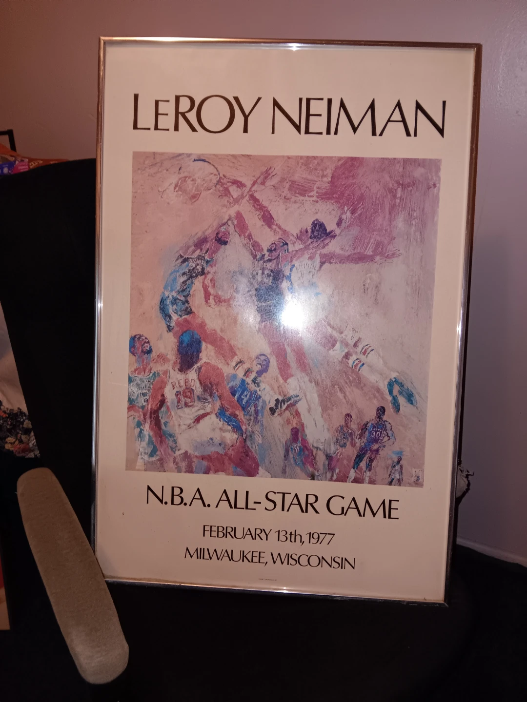 1977 VINTAGE LEROY NEIMAN ALL STAR NBA PICTURE - photo 3