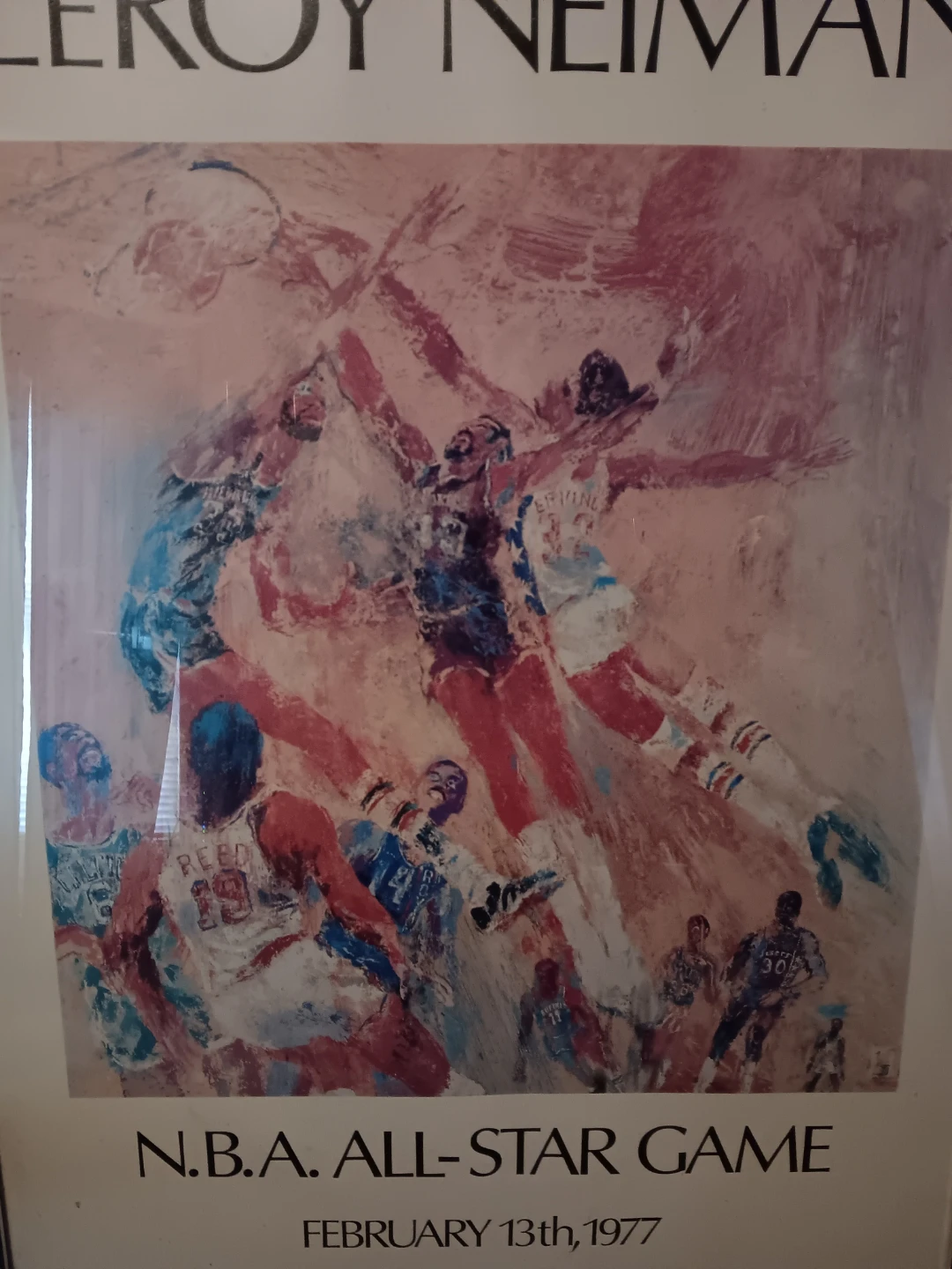 1977 VINTAGE LEROY NEIMAN ALL STAR NBA PICTURE - photo 4