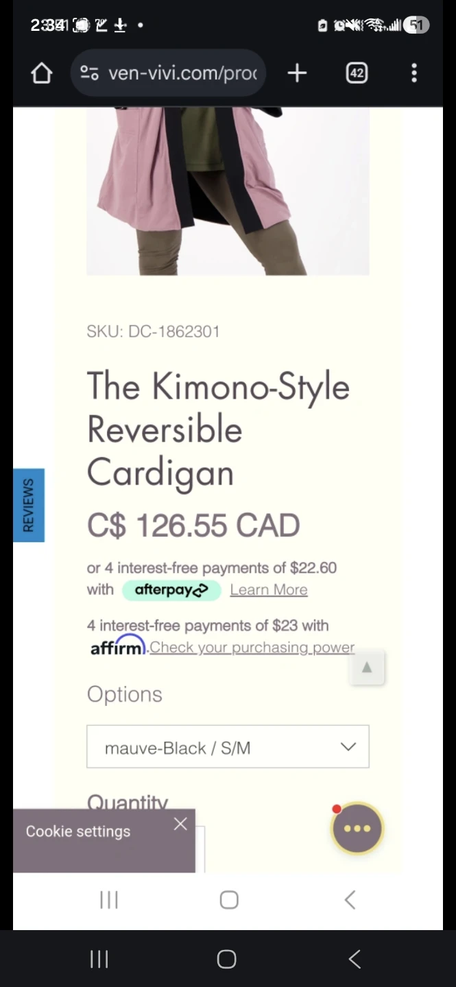 The Good Tee Kimono-Style Reversible Cardigan (BNWT, S/M) - photo 3