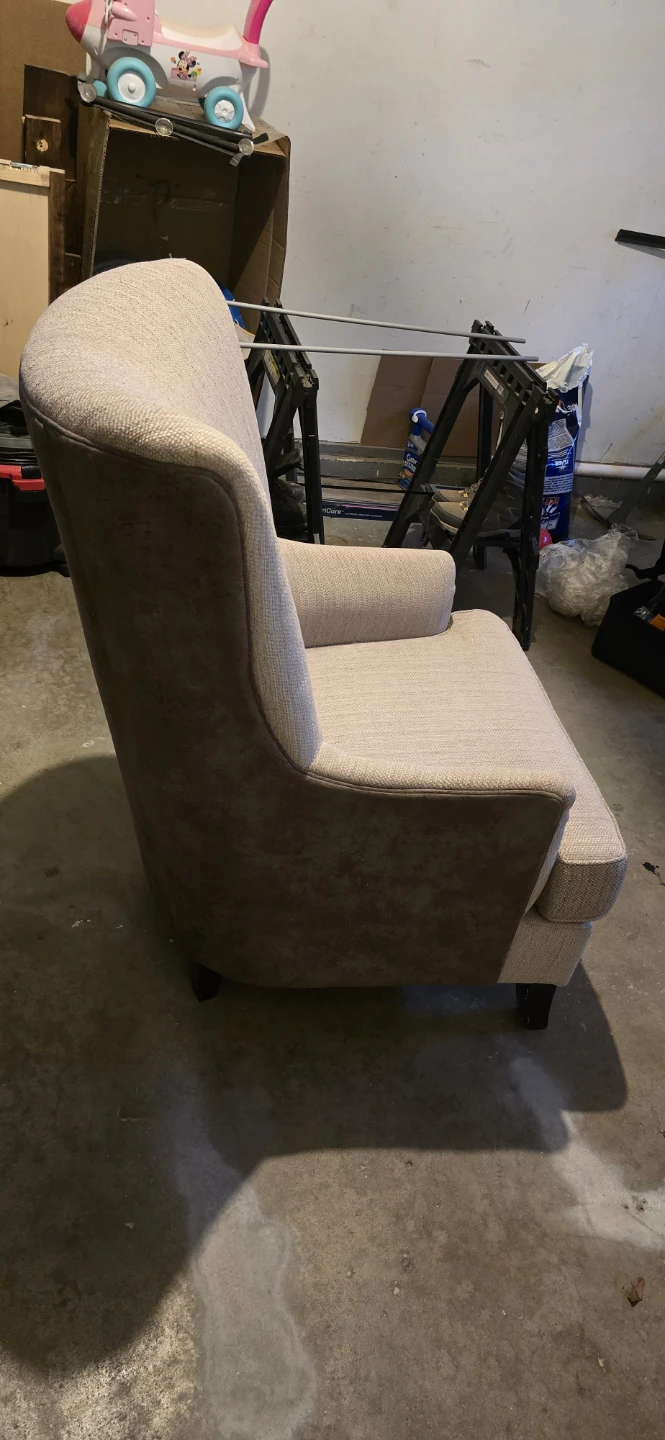 Ashley Dual Fabric Wingeback Chair - photo 4