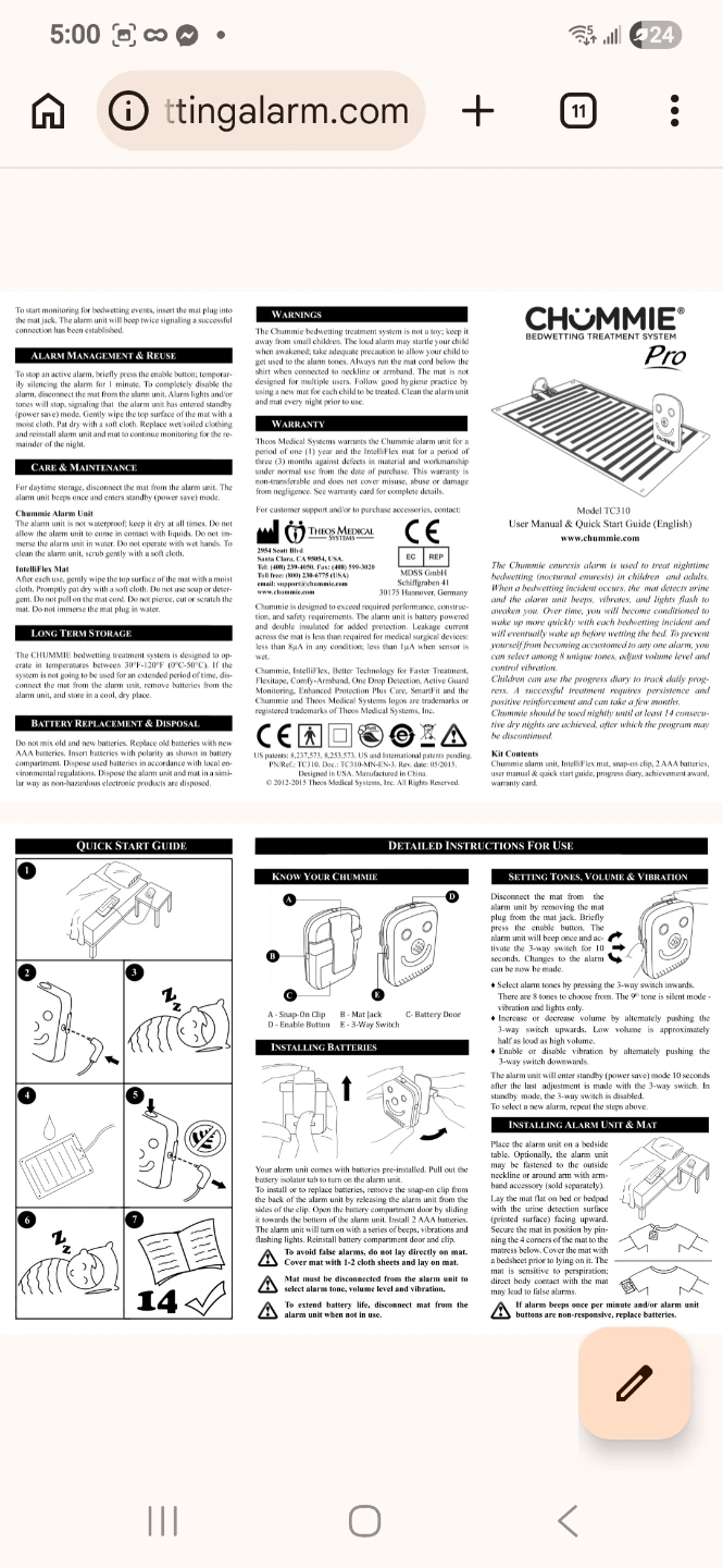 Bed wetting alarm ( Chummie Pro) - photo 4