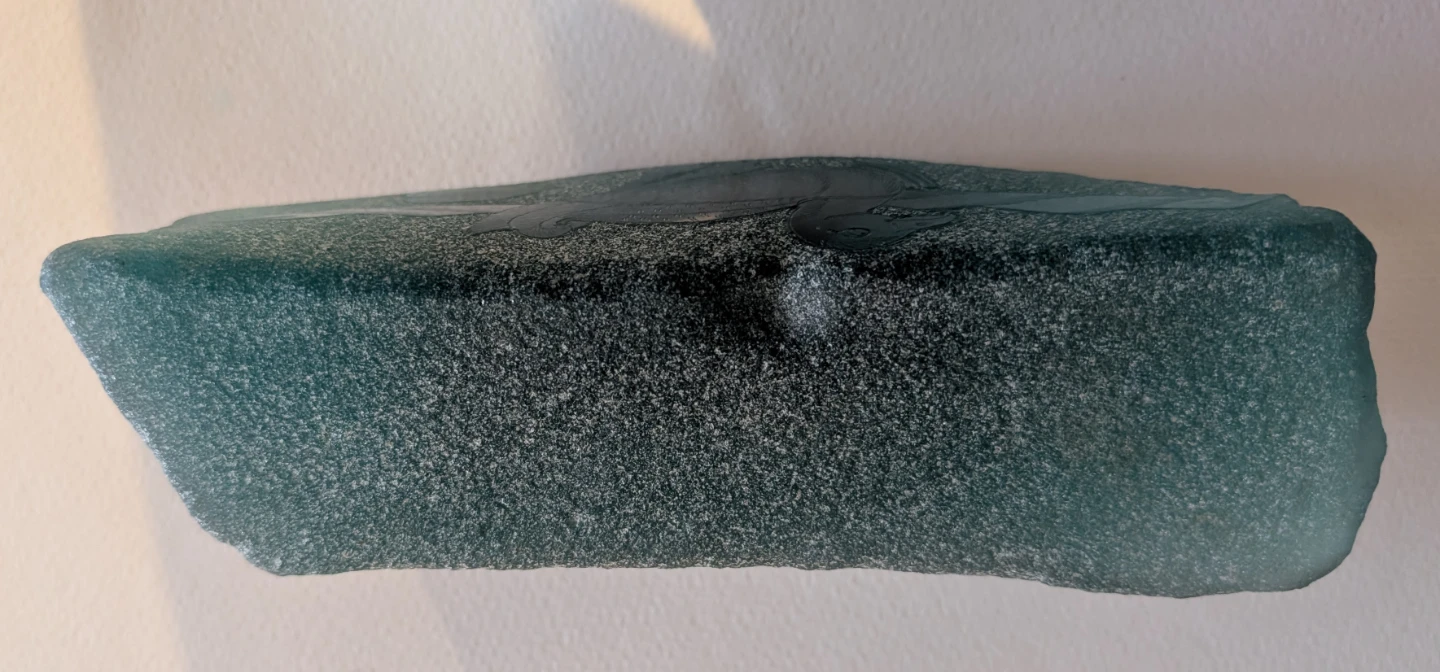 Vintage Berube Studio Glass Etched Sculpture - photo 2