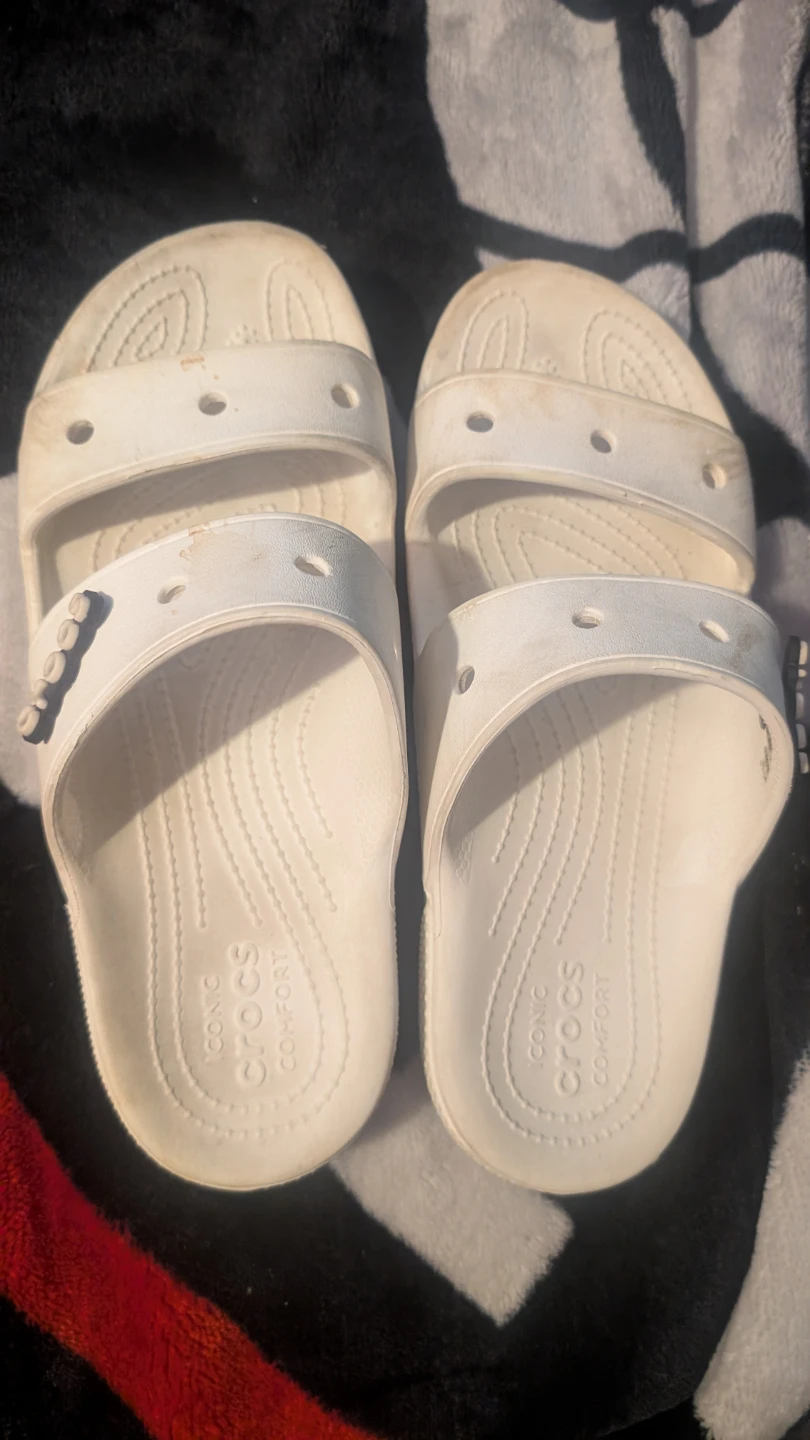 White Crocs Women's Size 9/11 Sandals