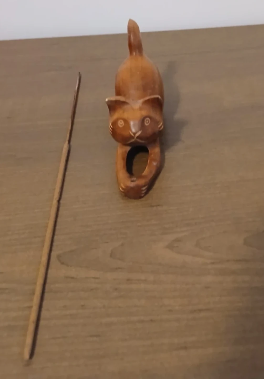 Wooden Cat Incense Holder - photo 2