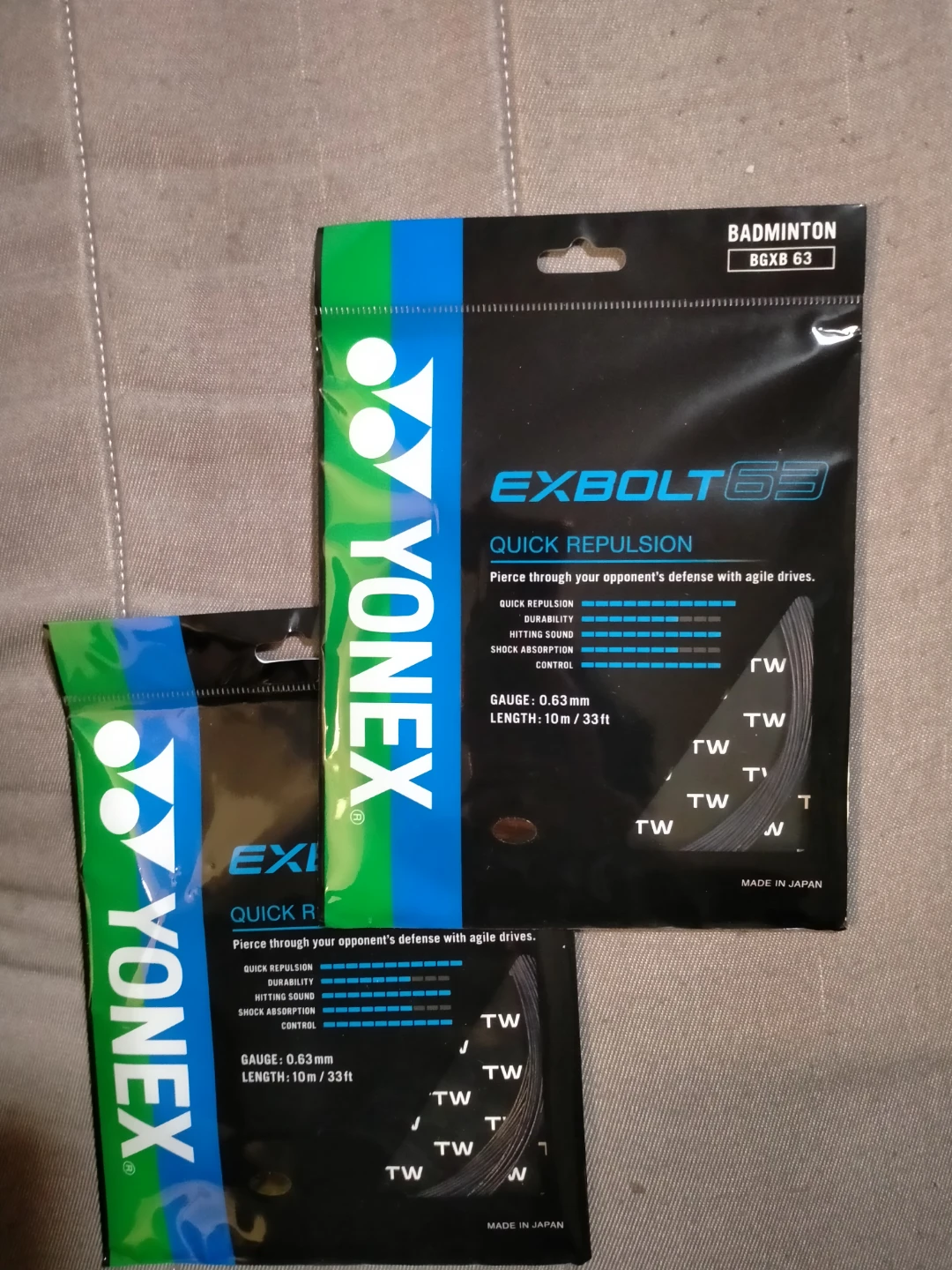 Yonex Exbolt 63 Badminton String - 10m