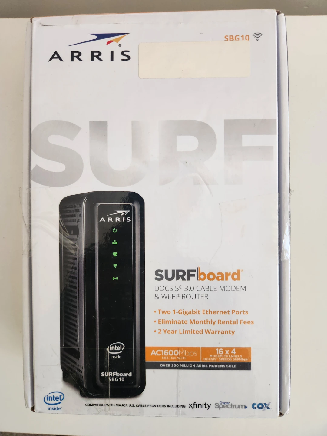 Arris SURFboard SBG10 DOCSIS 3.0 Cable Modem & Wi-Fi Router