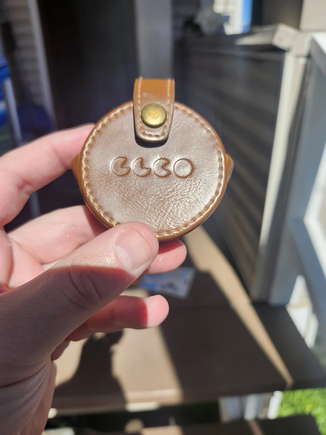 Brown Leather Case with CLGO Logo