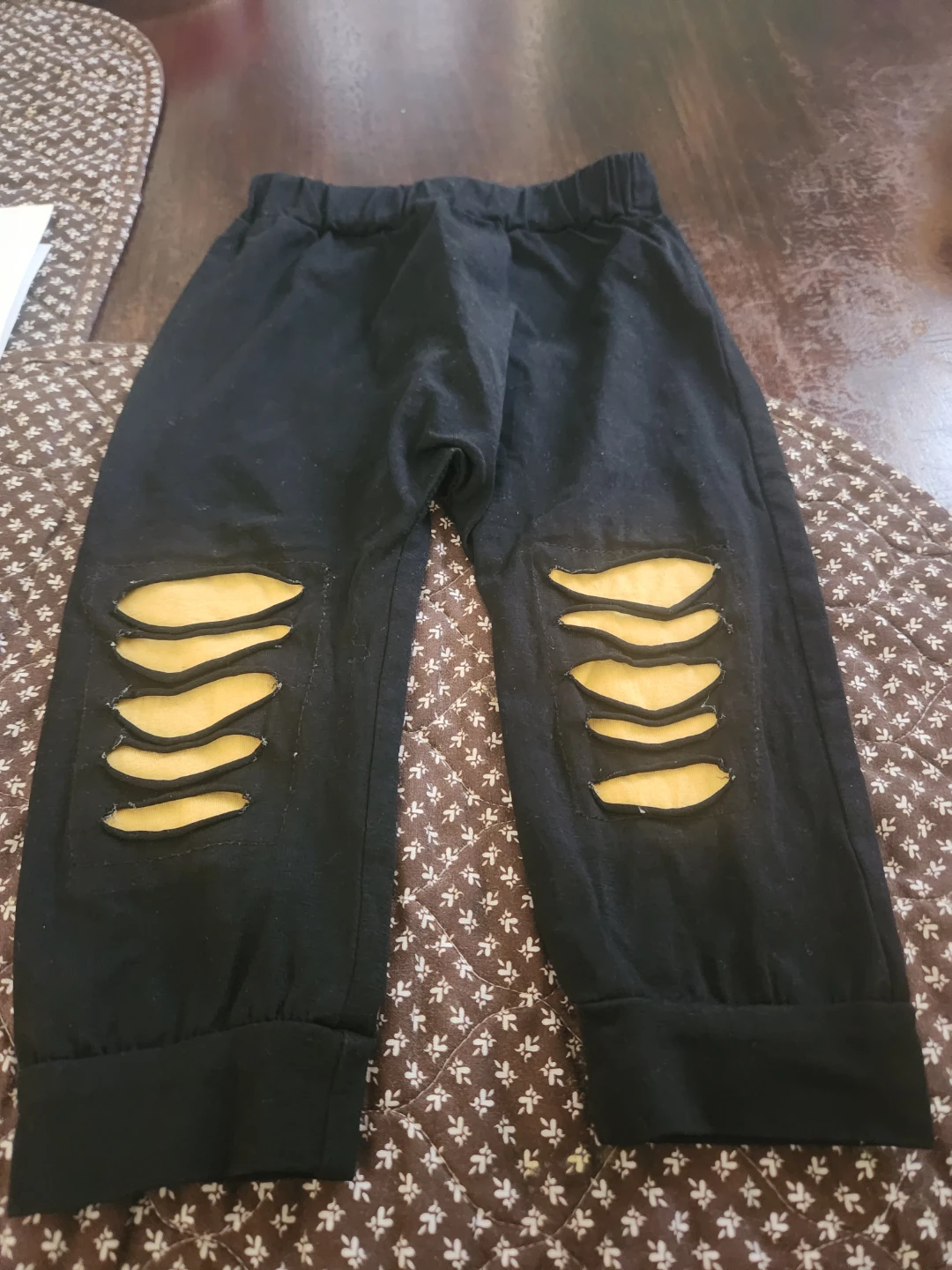 Black ripped joggers for kids
